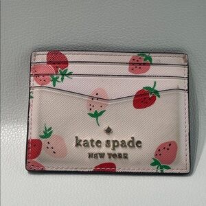 Kate Spade Strawberry Print Card Holder